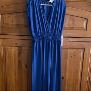 Calvin Klein Deep Blue Sleeveless Jumpsuit